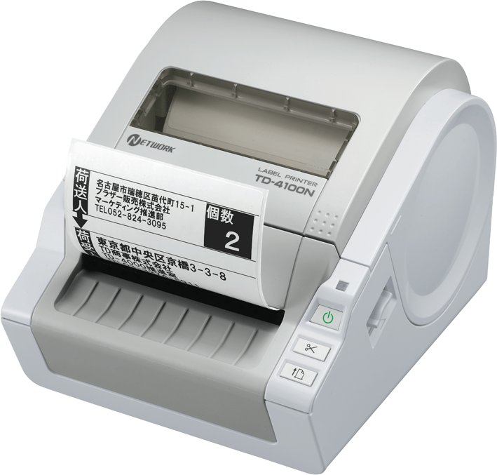 Printer etiketa Brother TD-4100N, direct thermal, 300 x 300 dpi, i bardhë