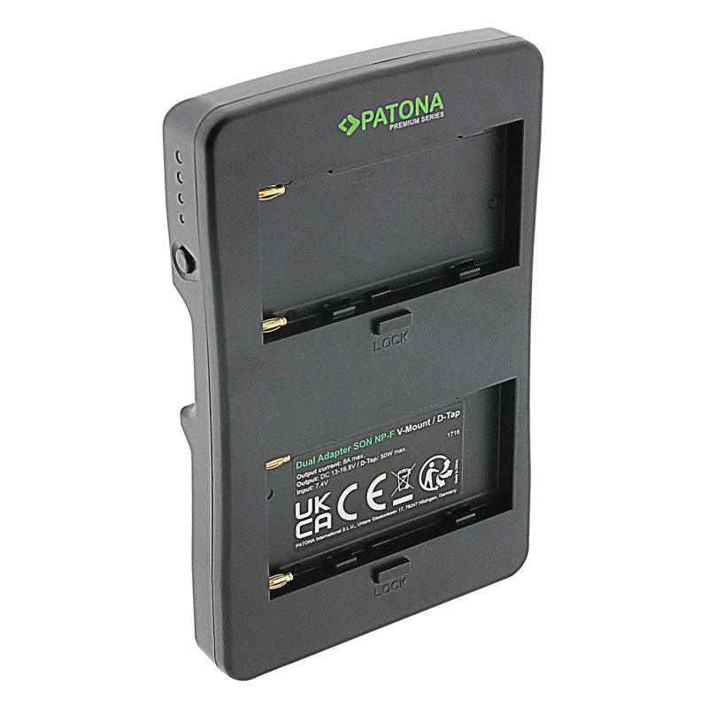 Adapter Premium Dual PATONA për Sony NP-F V-Mount / D-Tap