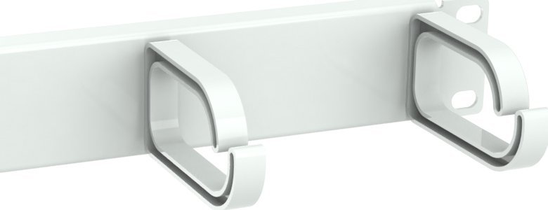 Pllakë hyrje kabllosh Equip 10", 1U, 3 unaza plastike, e bardhë