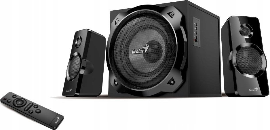 Kuti zanore Genius SW-2.1 1850BT, 2.1, 50W, Bluetooth 5.3, e zezë