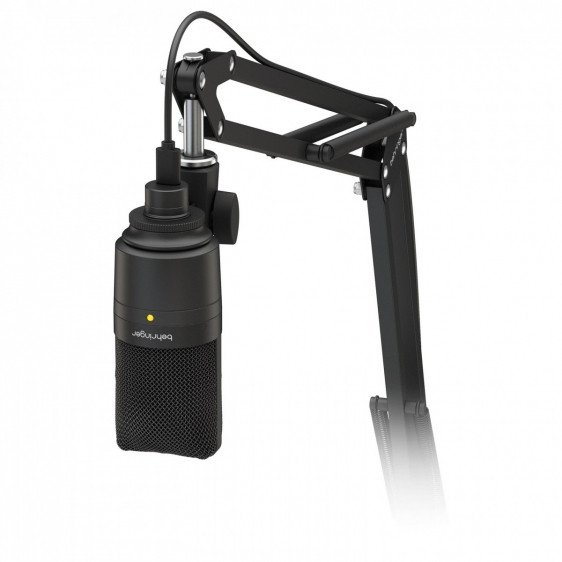 Set mikrofon USB Behringer D3 Podcast Bundle, kardioid, me krah dhe pop filter, i zi