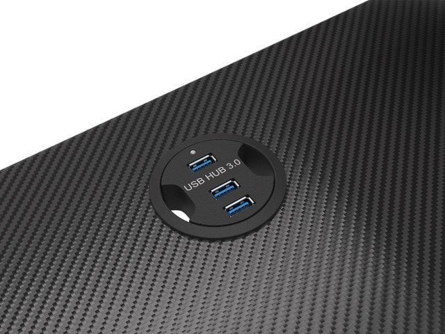 Tavolinë gaming Genesis Holm 300 RGB, 120x60 cm, e zezë