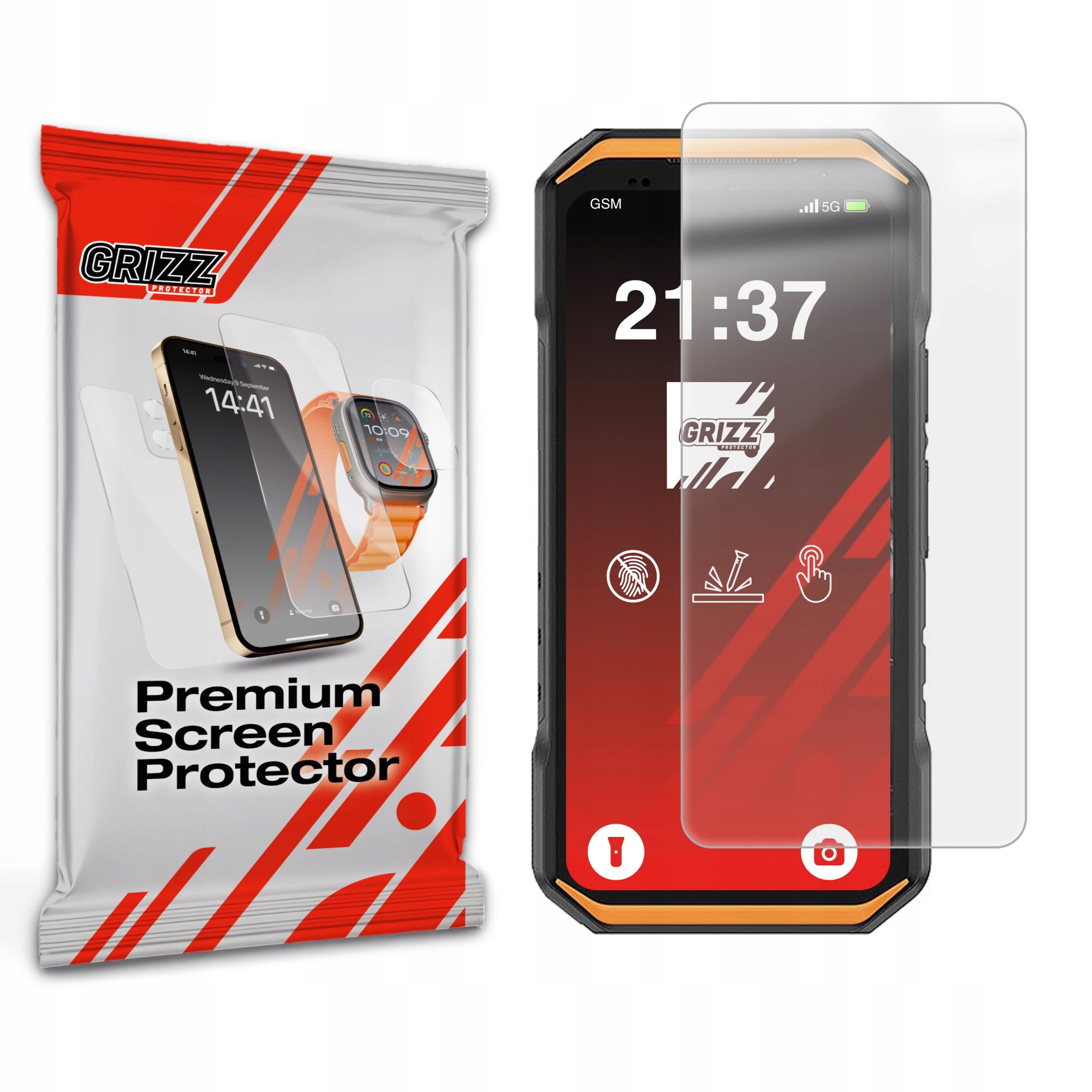 Заштитна фолија Grizz PaperScreen за Ulefone Armor X32, мат анти-траги од прсти, отпорна на гребнатини, проѕирна