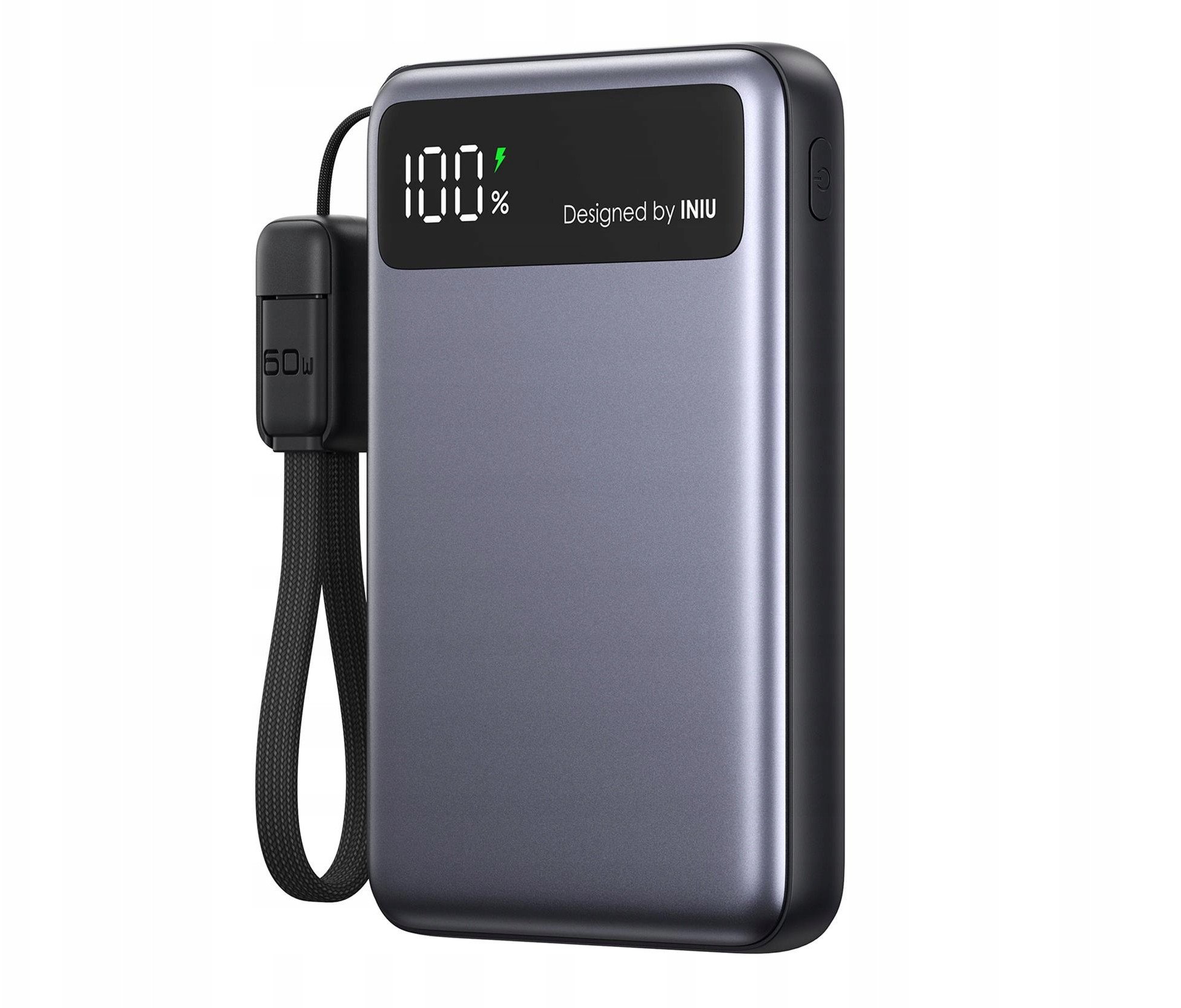 Power bank Iniu Pocket Pro Slim, 10000 mAh, 45W USB C USB A, e zezë