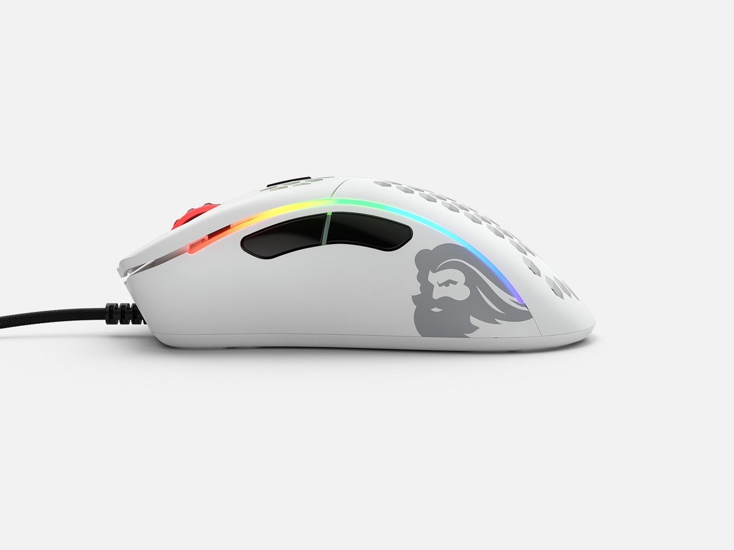 Maus gaming Glorious Model D Minus, RGB, me kabllo, i bardhë matte