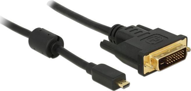 Kabllo DELOCK HDMI Micro DVI-D 2m (83586), e zezë