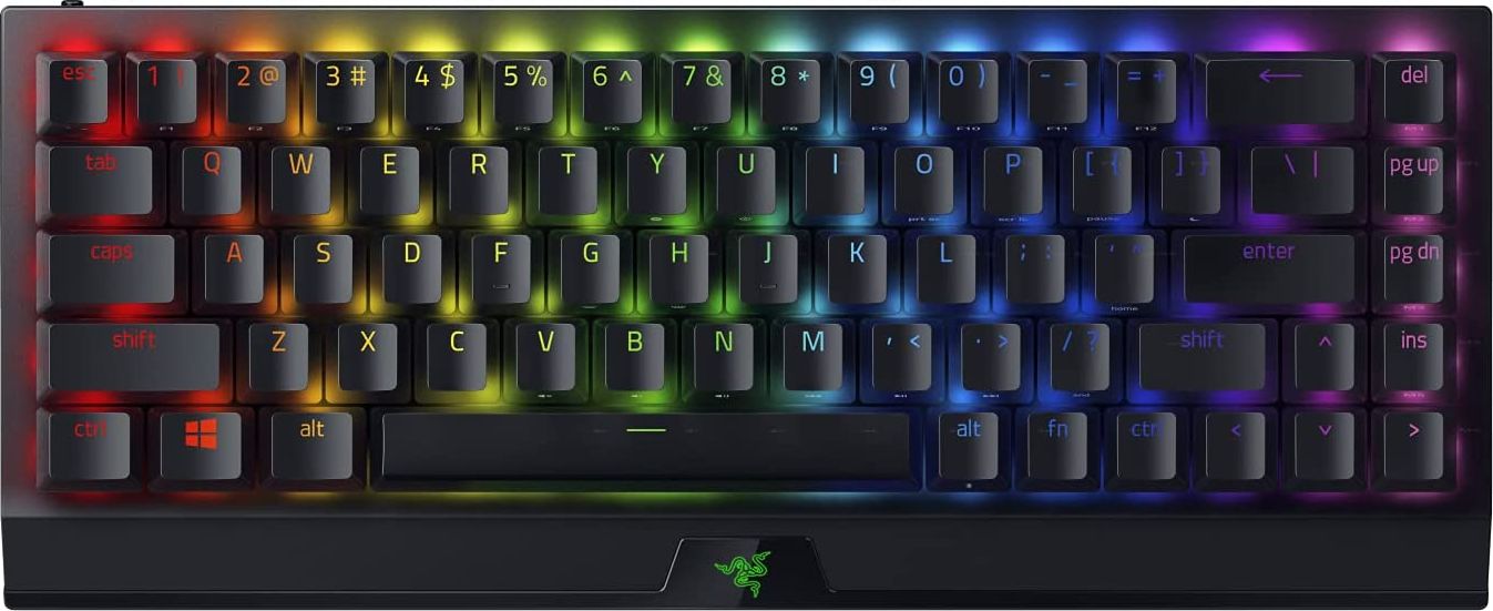 Tastierë gaming Razer BlackWidow V3 Mini HyperSpeed Yellow, pa tela, mekanike, e zezë