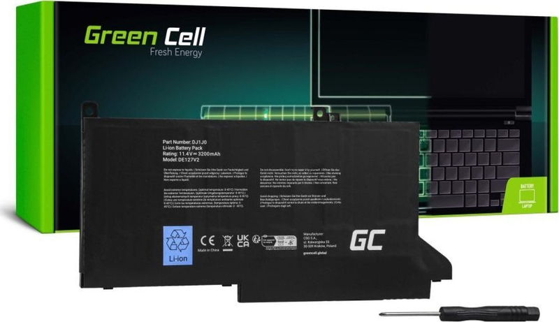 Bateri laptopi Green Cell DJ1J0, për Dell Latitude 7280 7290 7380 7390 7480 7490