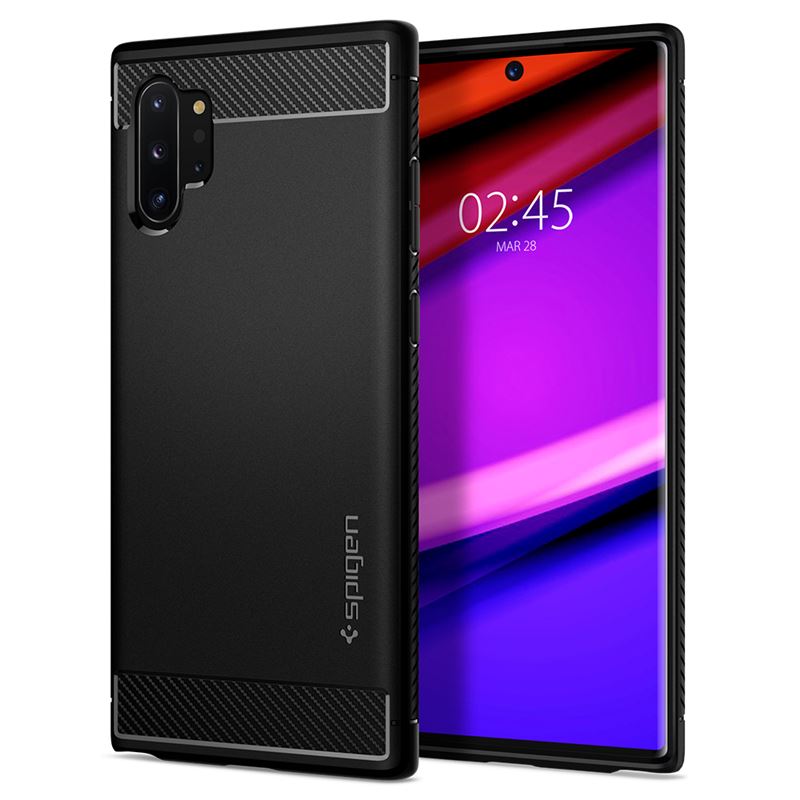 Mbështjellëse për Samsung Galaxy Note 10+ Spigen Rugged Armor, e zezë