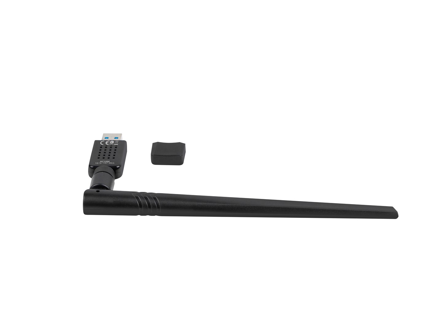[OUTLET] Përshtatës rrjeti Lanberg NC-1200-WIE, USB 3.2, Wi-Fi, 1200Mbps, i zi