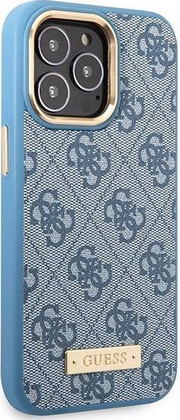 Mbulesë telefoni Guess GUHMP14LU4GPRB për iPhone 14 Pro 6.1", hard case, MagSafe, blu