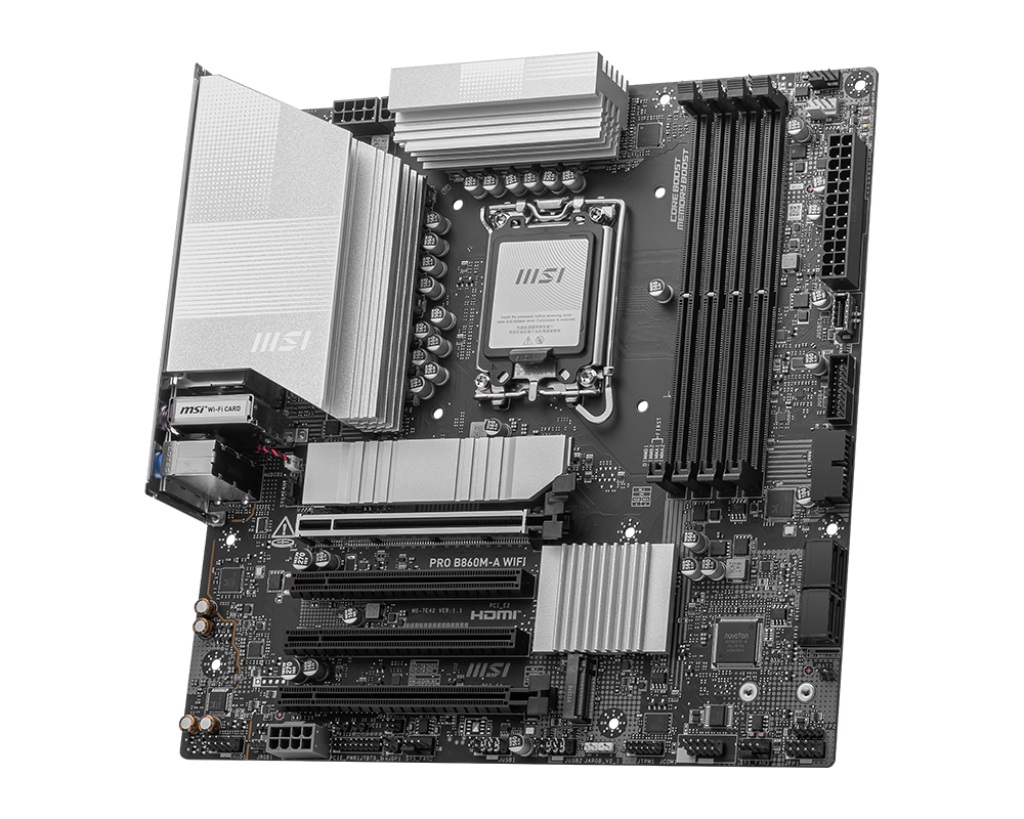 Pllakë amë MSI PRO B860M-A WIFI, mATX, LGA1851, DDR5
