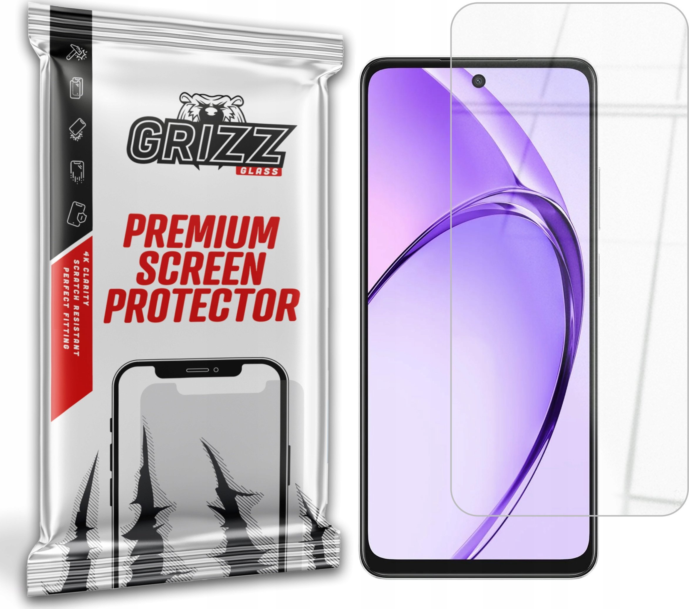 Xham mbrojtës Grizz HybridGlass për Oppo A3x 5G, 9H, transparencë e lartë