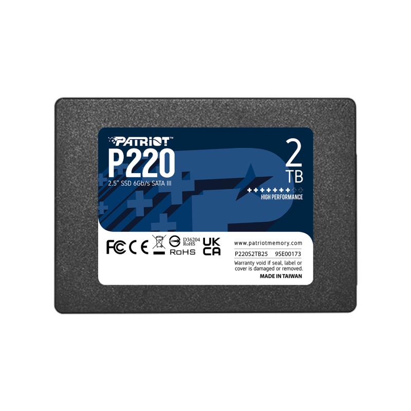 SSD Patriot P220, 2TB, 2.5", SATA III