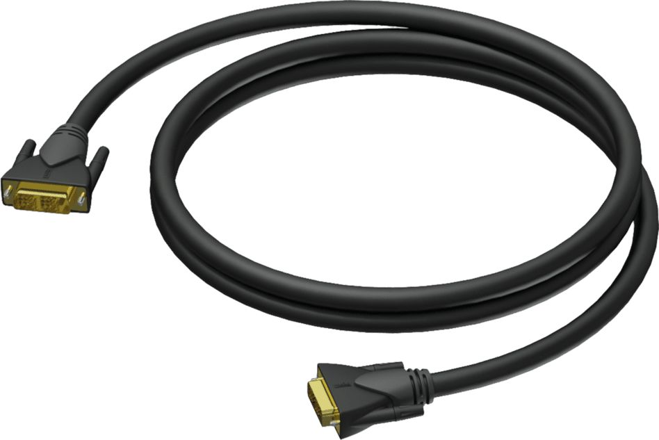 Kabllo video Procab CLV140/3, DVI-D në DVI-D, 3m, e zezë