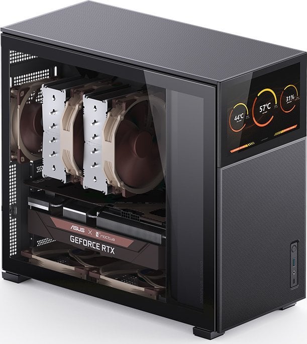 Kasë Jonsbo D41 Mesh Screen, e zezë, Midi Tower