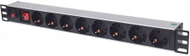 Panel energjie rack Intellinet Network Solutions 713986, 19", 8x SCHUKO, 1U, kabllo 3m, i zi
