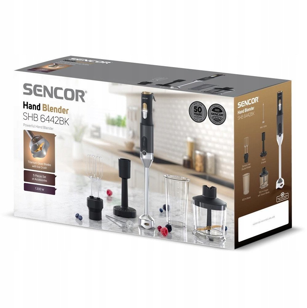 Blender dore Sencor SHB 6442BK, 1200W, 6 në 1, i zi