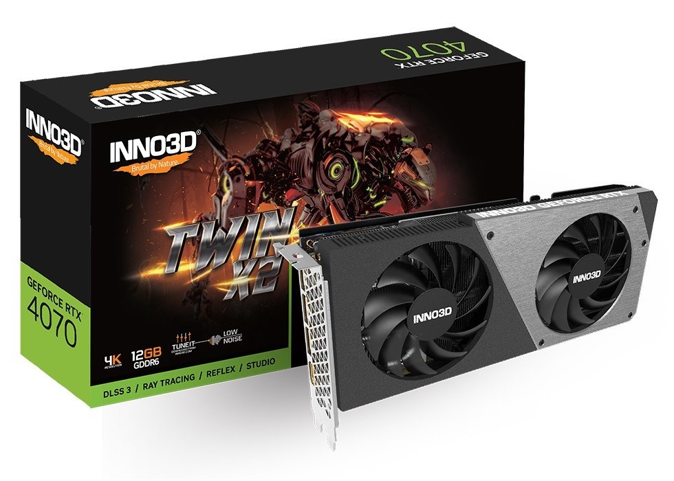 Kartë grafike Origin Storage GeForce RTX 4070 Twin X2, 12GB GDDR6, PCIe 4.0, e zezë