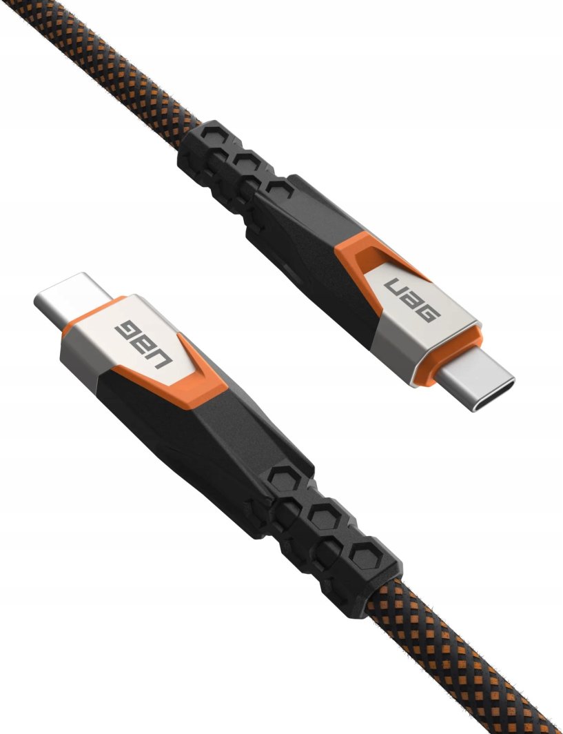 Кабел USB C Урбан Армор Геар 9B4415114097, USB 3.2 Gen 2x2, 0.75 m, црно портокалов