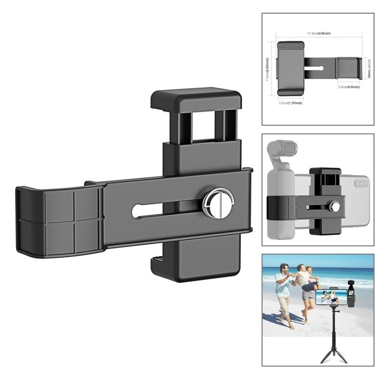Set aksesorësh Puluz 43 në 1, për DJI Osmo Pocket dhe GoPro, me kuti transporti, i zi
