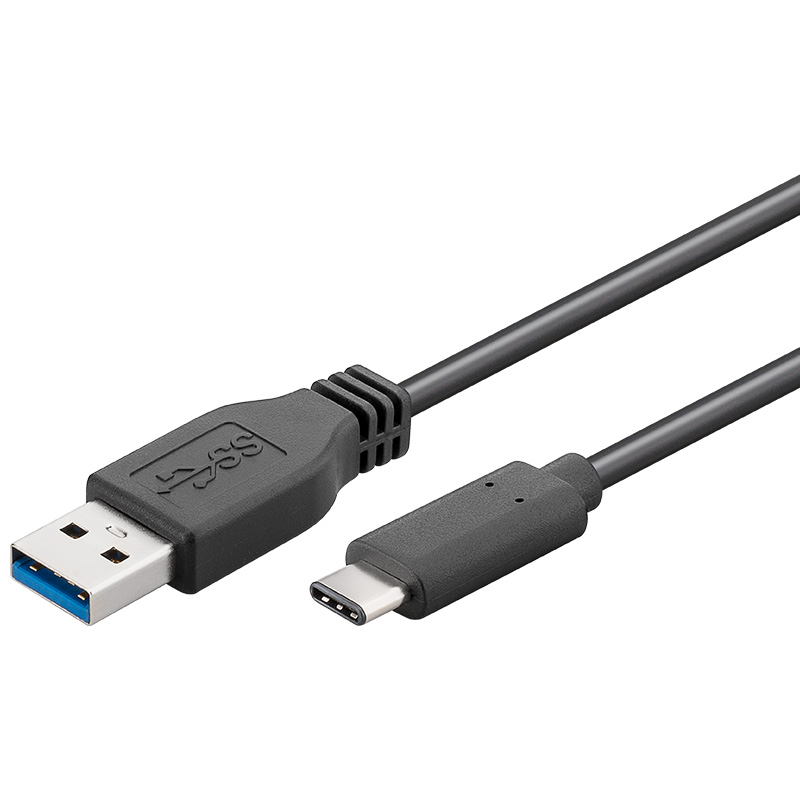 Kabllo USB Premium Cord Ku31ca015, USB C në USB A 3.0, 0.15 m, 5 Gbit/s, i zi