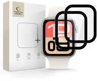 Хибридно стакло за Apple часовник Tech-Protect Glass Flex+, 40mm, 2 парчиња, со црна рамка