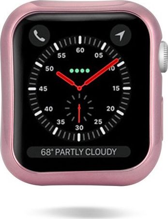 Kësja mbrojtëse Dux Ducis për Apple Watch 44mm, silikon, set 2 copë, rozë dhe transparente