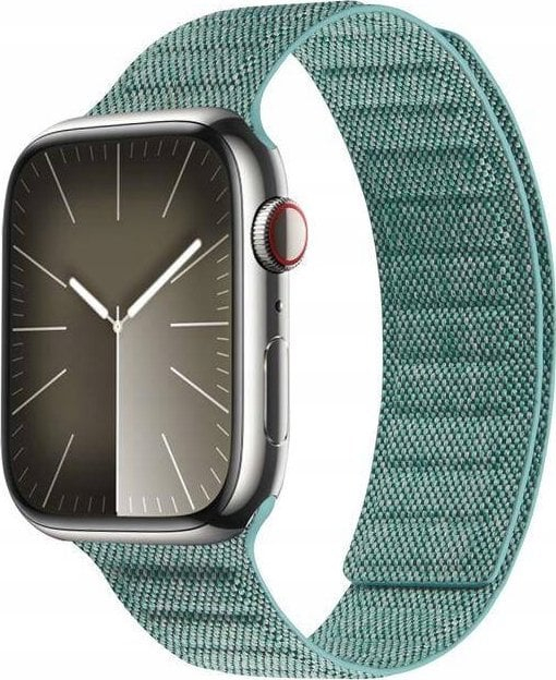 Rrip ore Crong Melange Magnetic për Apple Watch, 42 44 45 49 mm, najlon, turquoise melange