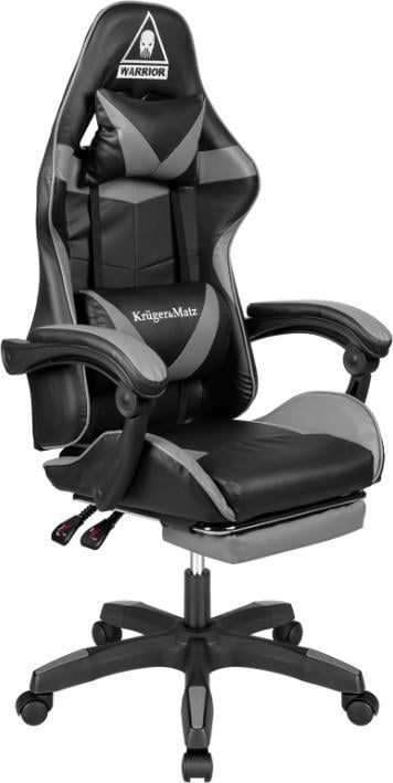 Karrige gaming Kruger&amp;Matz GX-150, me mbështetëse këmbësh, e rregullueshme, gri 2