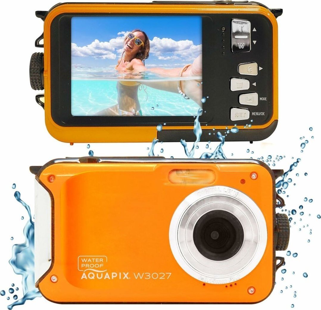 Kamerë nënujore Easypix Aquapix W3027 O, 5MP, video 1080p, portokalli