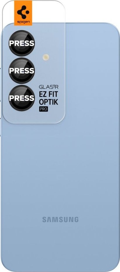 Mbrojtës kamere Spigen Glass tR EZ Fit Optik Pro HD, 2 copë, për Samsung Galaxy S25, i zi