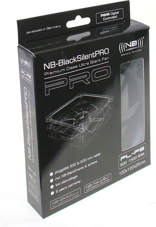Ftohës Noiseblocker BlackSilent Pro PLPS, 120 mm