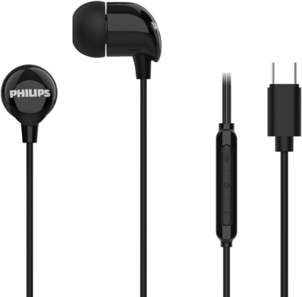 Kufje me mikrofon Philips TAE2146BK/03, me kabllo, të zeza