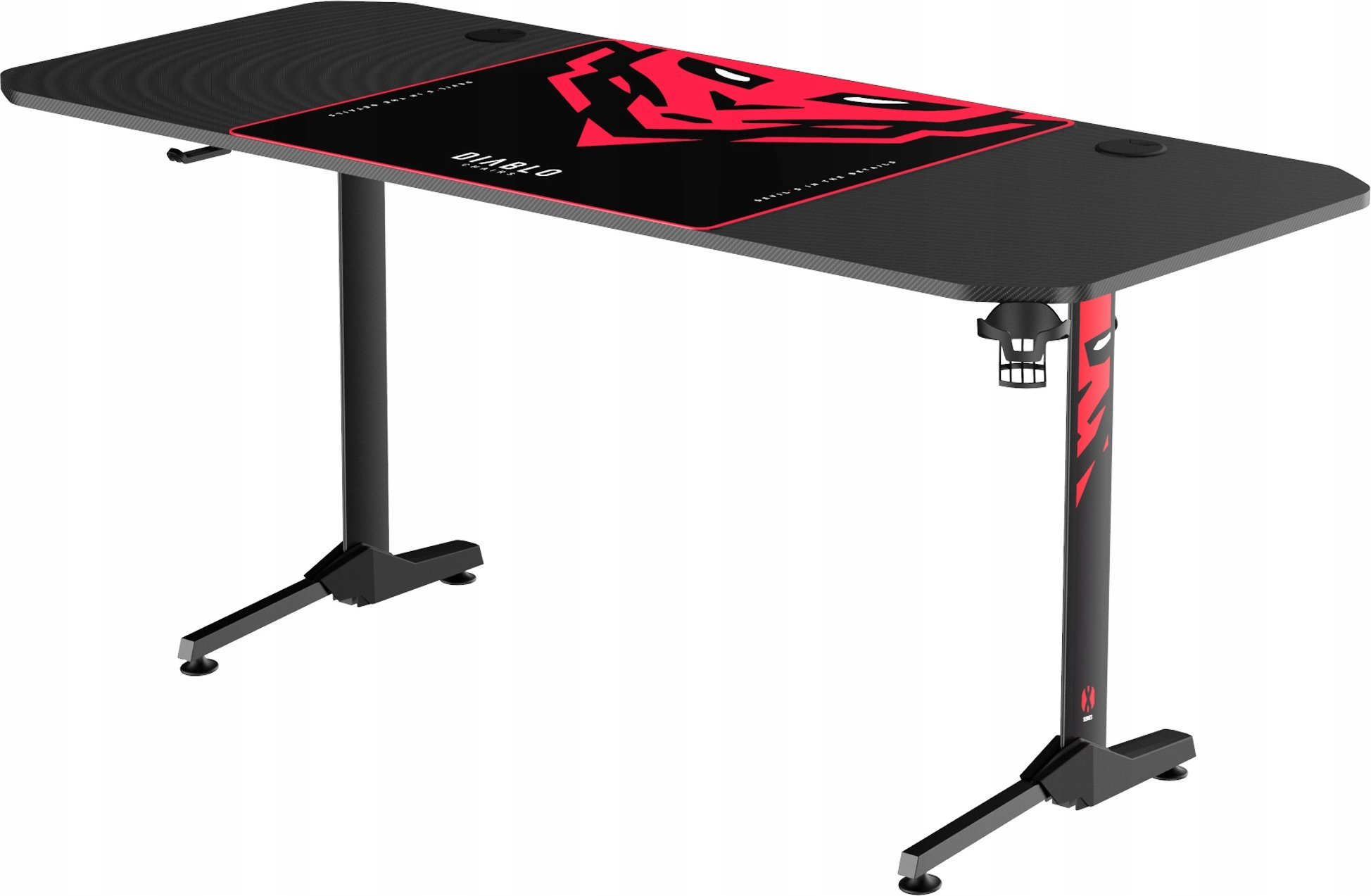 Гејминг маса Diablo Chairs X Mate 1600, 160 x 75 cm, капацитет до 80 kg, црна