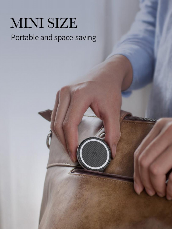 Mbajtëse telefoni për veturë Serioux CH02W, karikim wireless 15W, e zezë