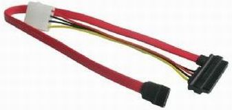Kabllo Gembird Molex - SATA 22-pin, 0.4m, e kuqe