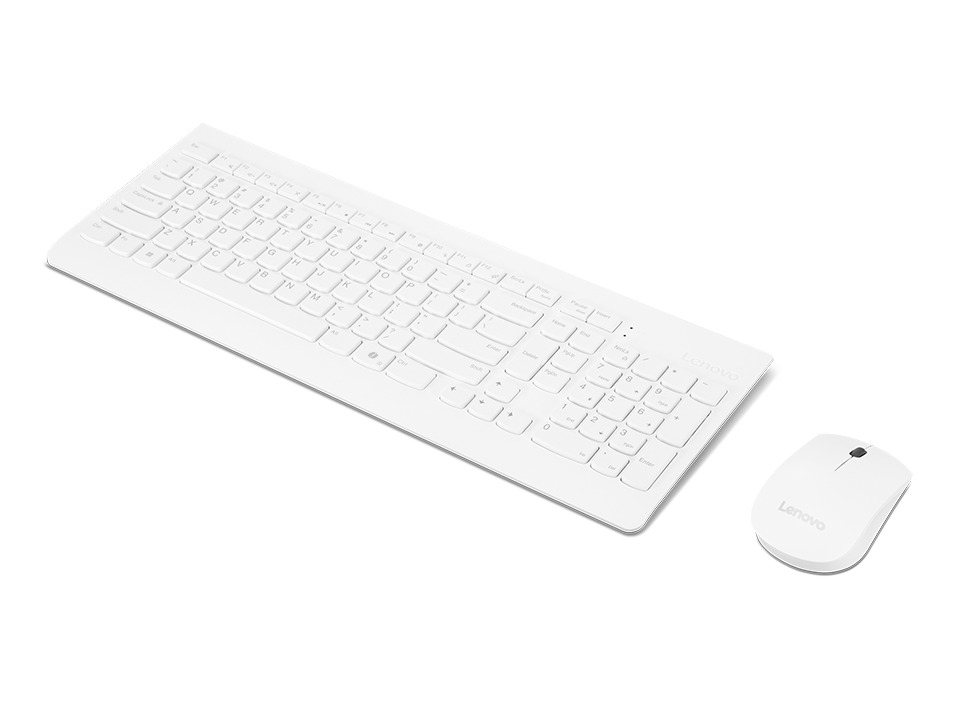 Set tastierë + maus Lenovo 510, wireless, 2.4Ghz, i bardhë