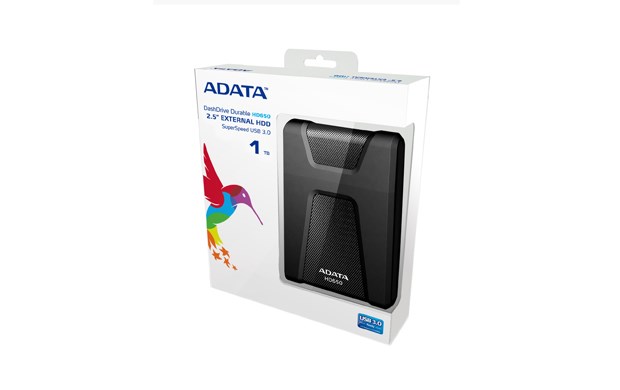Disk i jashtëm ADATA HD650, 1TB, USB 3.2, i zi