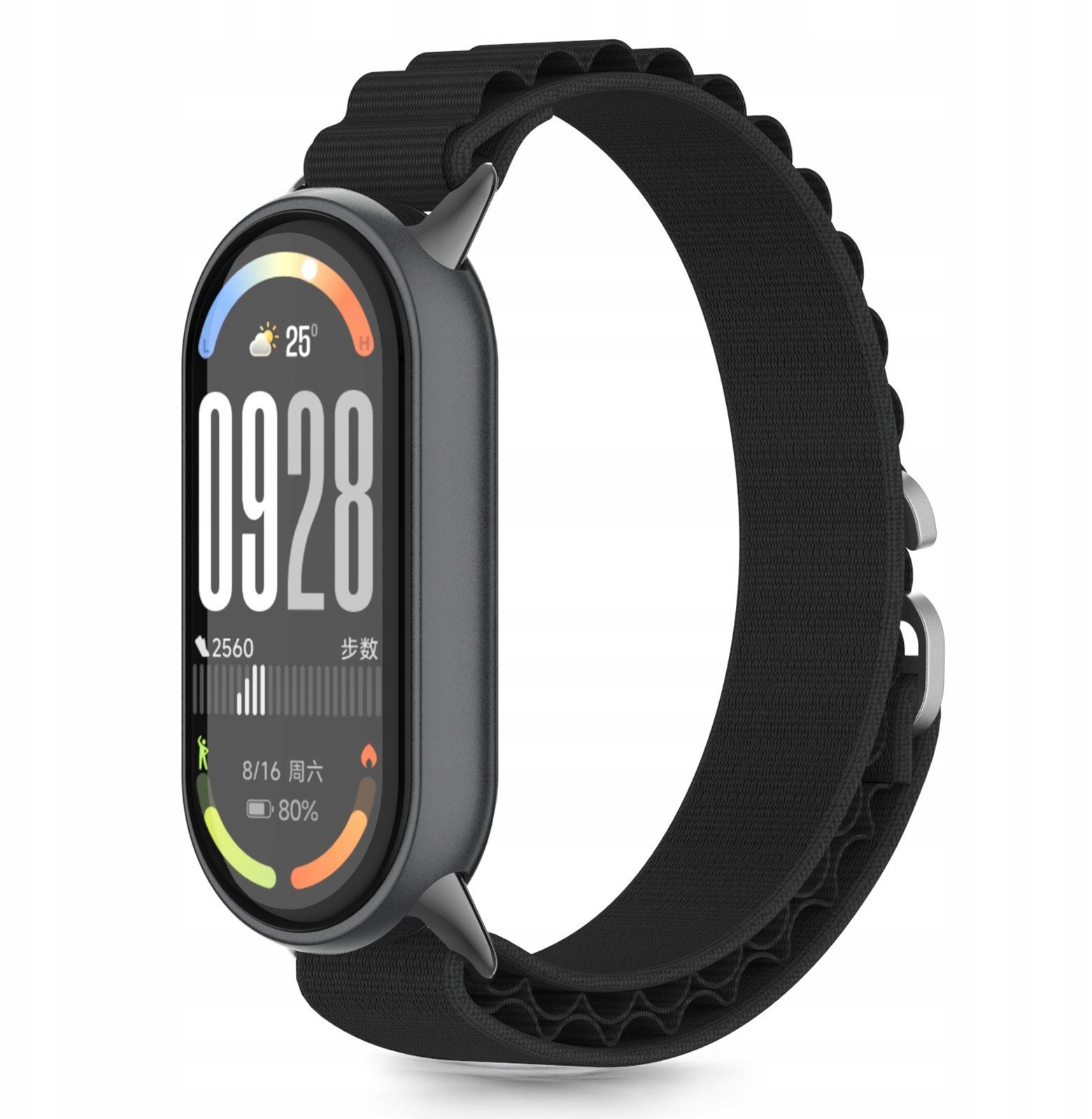 Rrip ore Tech-Protect Nylon Pro, për Xiaomi Smart Band 8 9 10 NFC, najlon, i zi