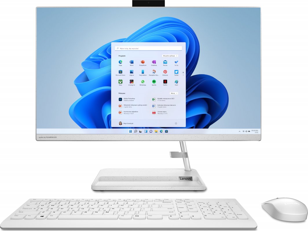 Компјутер IdeaCentre AIO 3, 23.8", Intel Core i5-12450H, 16GB RAM, 512GB SSD, Intel UHD Graphics, бел