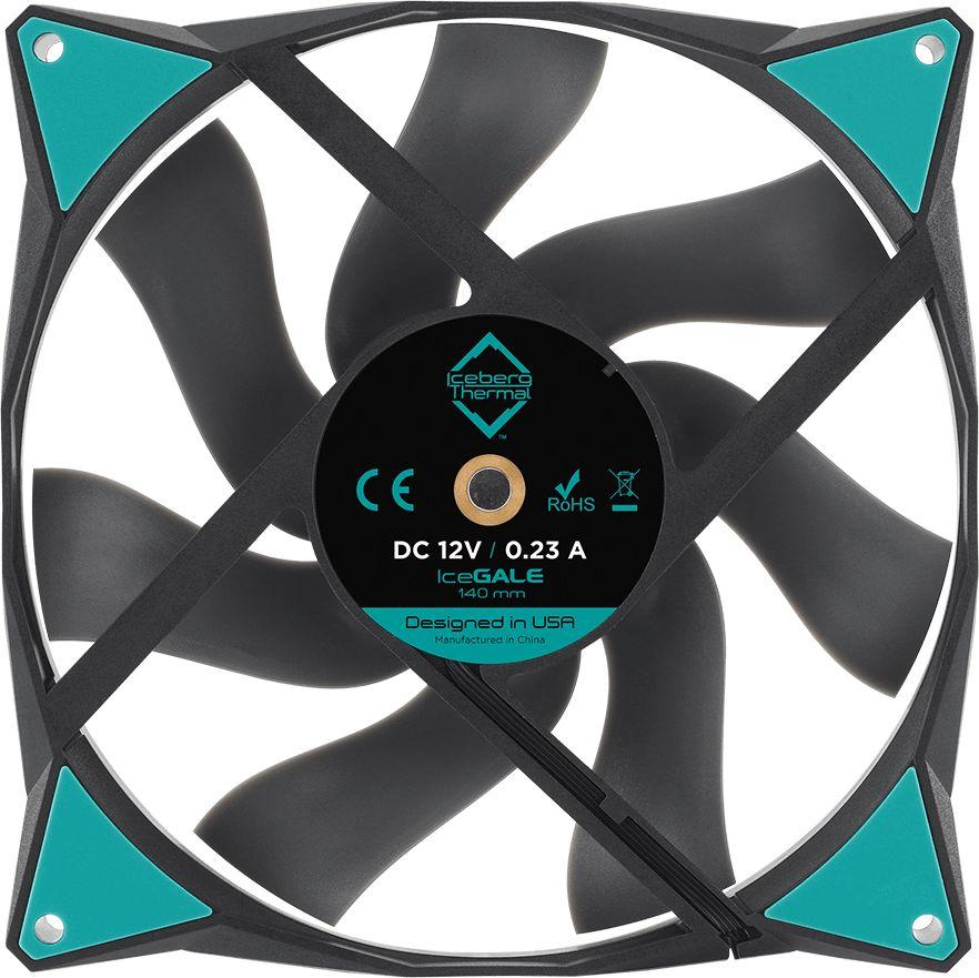 Ftohës Iceberg IceGALE, 140 mm, i zi