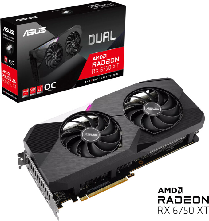 Kartelë grafike ASUS Radeon DUAL-RX6750XT-O12G, 12GB GDDR6