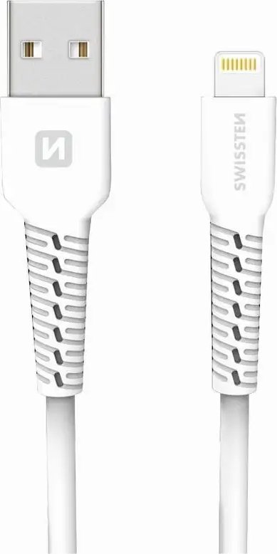 Kabllo Swissten Lightning, 1m, USB A, e zezë