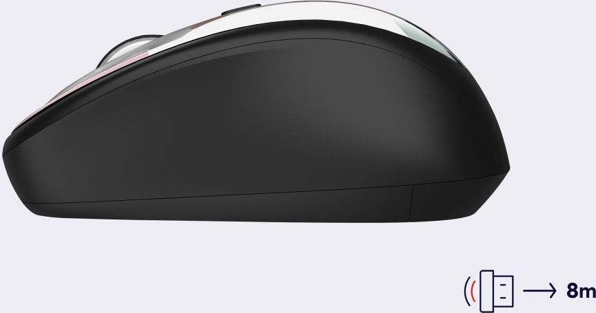 Maus Trust YVI, wireless, USB, i zi dhe rozë