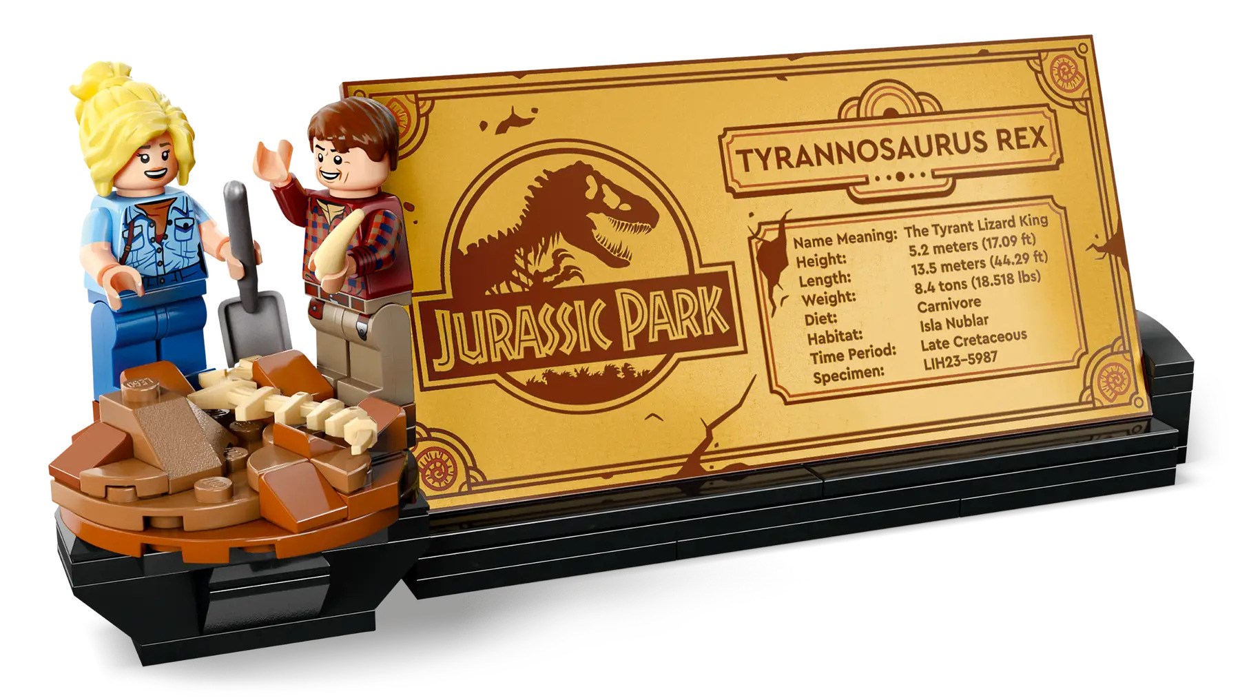 Set LEGO Dinosaur Fossils Tyrannosaurus Rex, model ndërtimi, dekor ekspozite, shumëngjyrësh