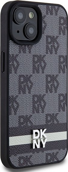 Mbulesë telefoni DKNY DKHCP15SPCPTSSK, për iPhone 15 14 13 6.1", hardcase lëkurë, e zezë