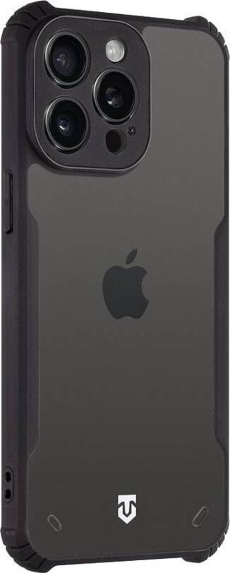 Mbrojtëse telefoni Tactical Quantum Stealth Cover për iPhone 15 Pro, TPU, transparente me detaje të zeza