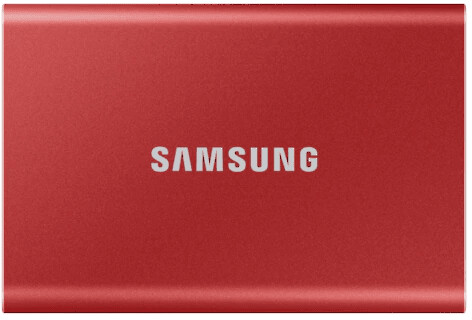 Disk Samsung T7, 2TB, i kuq