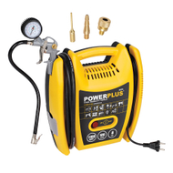 Kompresor portativ PowerPlus POWX1705, 1.1 kW, 8 bar, portokalli